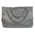 Chanel Timeless Soft Tote Metallic Caviar Dark Silver 1