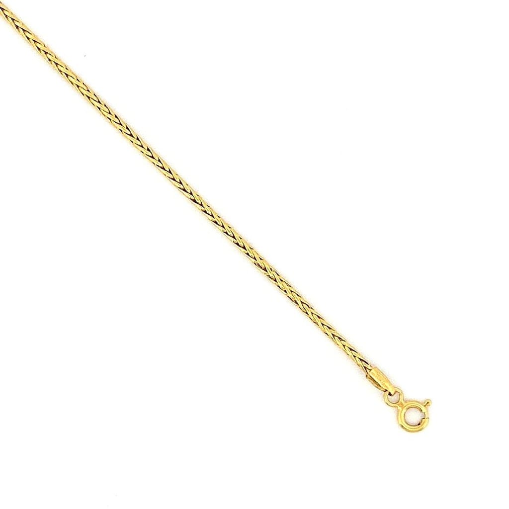 14K Yellow Gold Graduated Wheat Chain 18 in 1