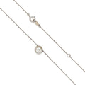 14K White Gold 0.20 ctw Diamond Pendant with Platinum Chain 16.5- 18" 1