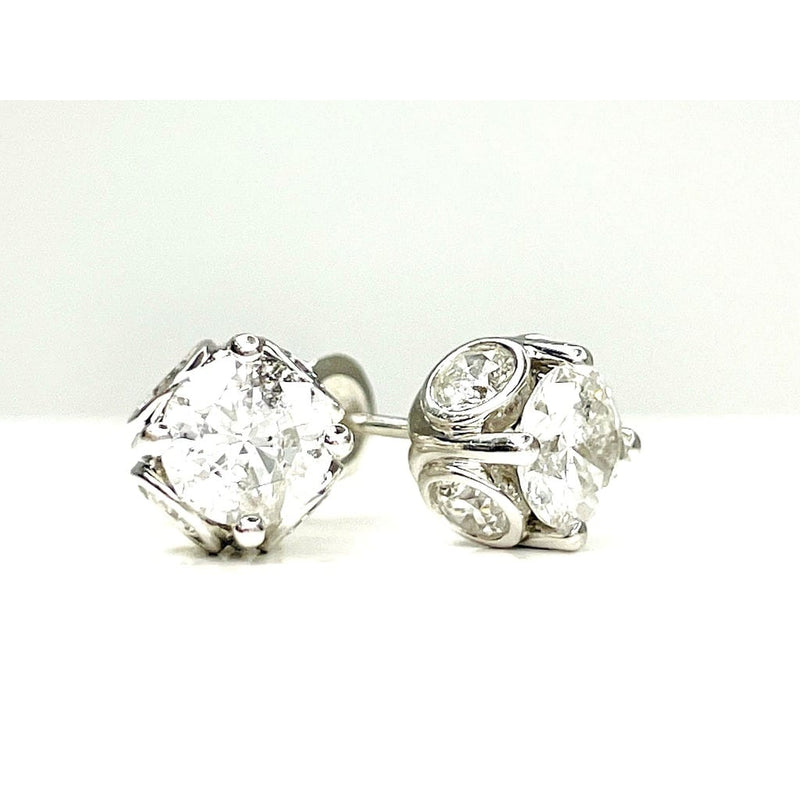 14K White Gold 2.0 ctw Diamond Earrings 1