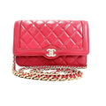 Chanel Hold The Line Lambskin Wallet on Chain  Red with gold-tone hardware Excellent 1