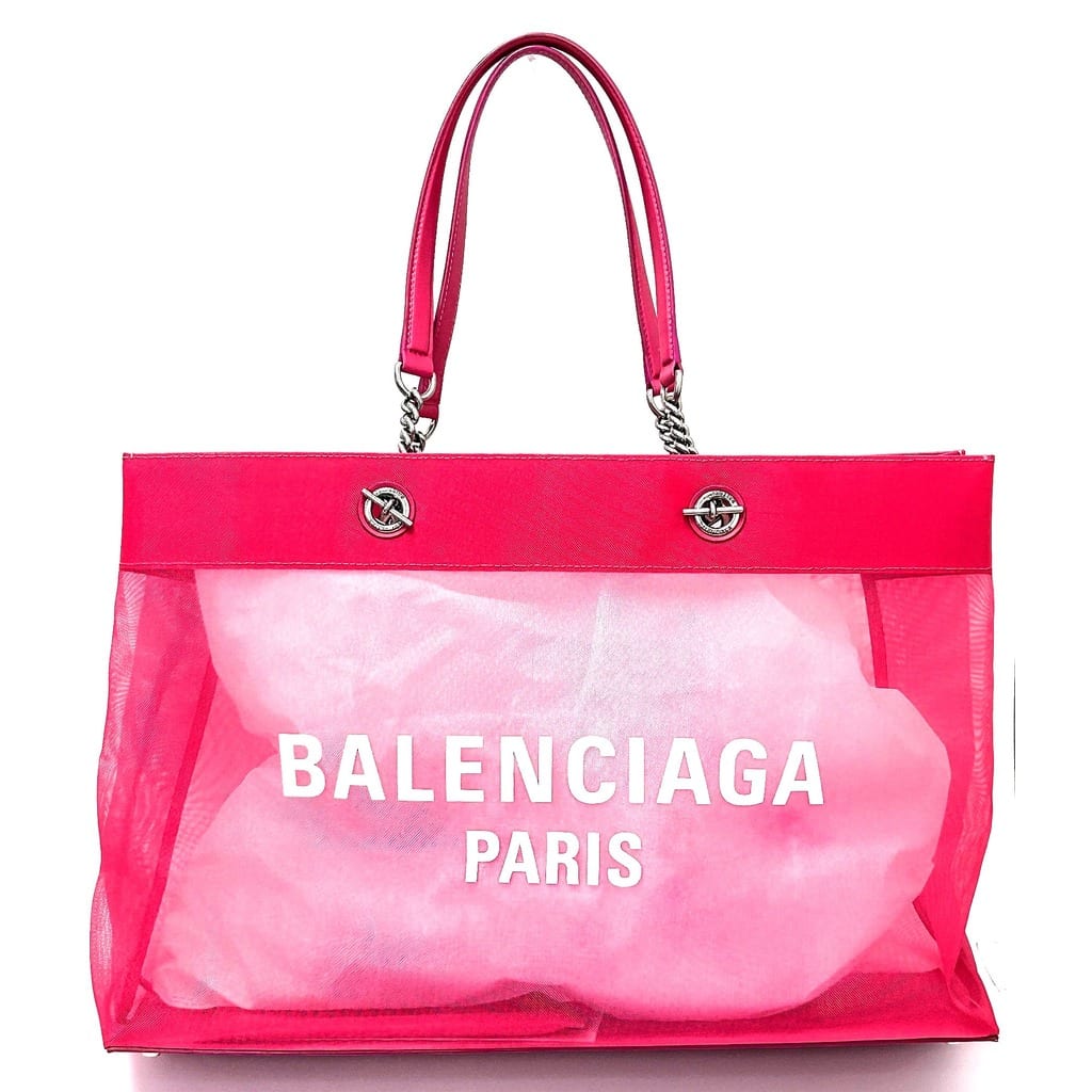 Balenciaga Duty Free Large Mesh Tote 2023 Pink 1