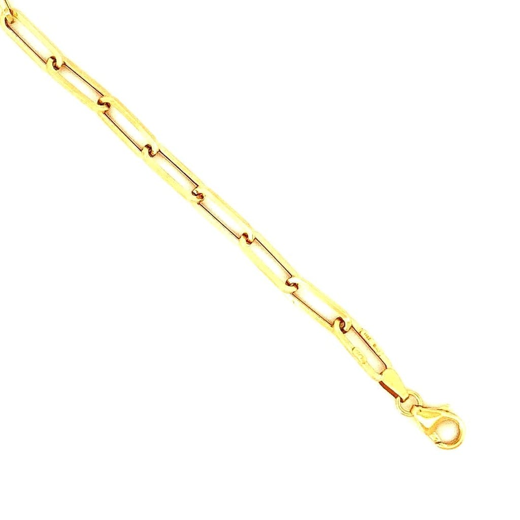 14K Yellow Gold Paper Clip Chain 18" 1