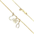 14K Yellow Gold Diamond Charm Necklace .33 ctw 1