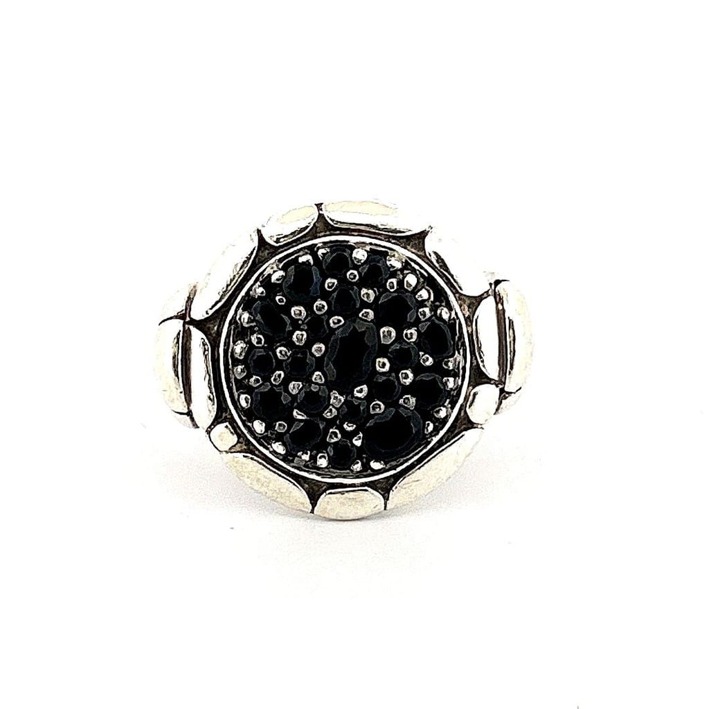 John Hardy Kali Pure Lavafire Black Sapphire Ring Sz 7.25 1