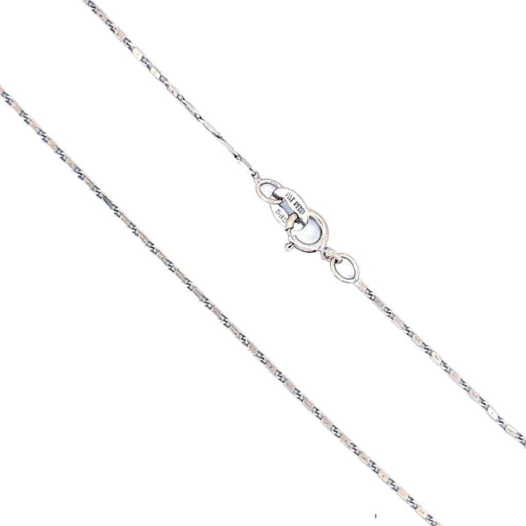 14K White Gold Chain  17" 1