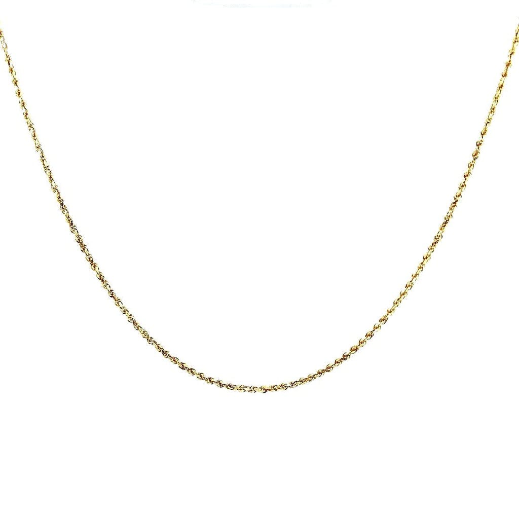 14K Yellow Gold Rope Chain Necklace 1