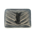 YSL Saint Laurent Cassandre Matelassé Wallet in Grain De Poudre Embossed Leather Black 1