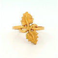 22K Yellow Gold Double Leaf Ring 1