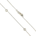 14K White Gold 0.80 ctw Bezel Set Diamonds by the Yard Necklace 21" 1