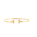 18K Tiffany & Co. T- Narrow Wire Bracelet 7" 1