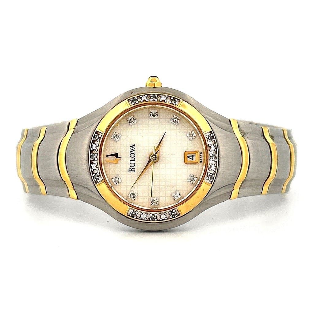 Bulova Women's Diamond Two-Tone Stainless Steel Watch 23mm 98R70-C899150 1