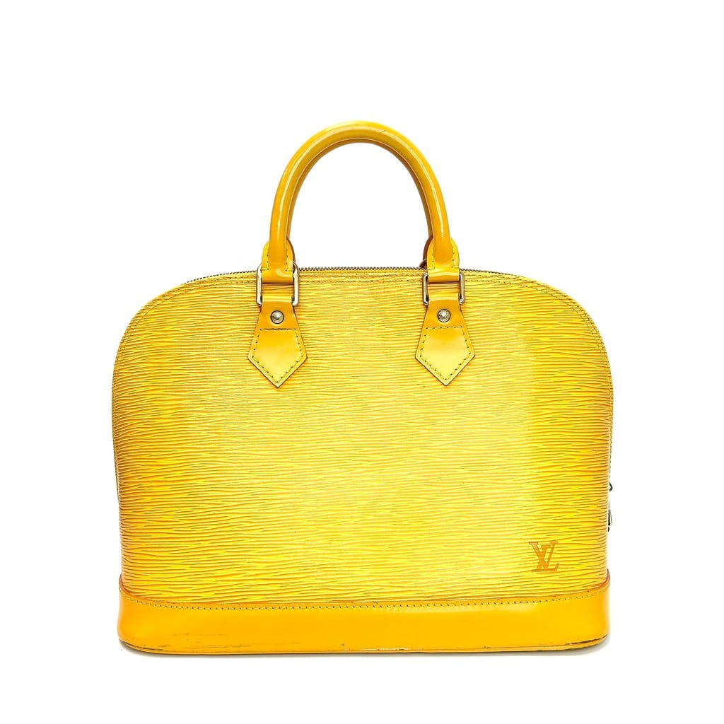 Louis Vuitton Alma PM Mimosa Yellow Epi Leather Handbag 1