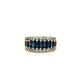 14K Yellow Gold Sapphire & 0.44ctw Diamond Ring Sz 6 1