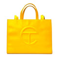 Telfar Medium Vegan Leather Yellow Bag 1