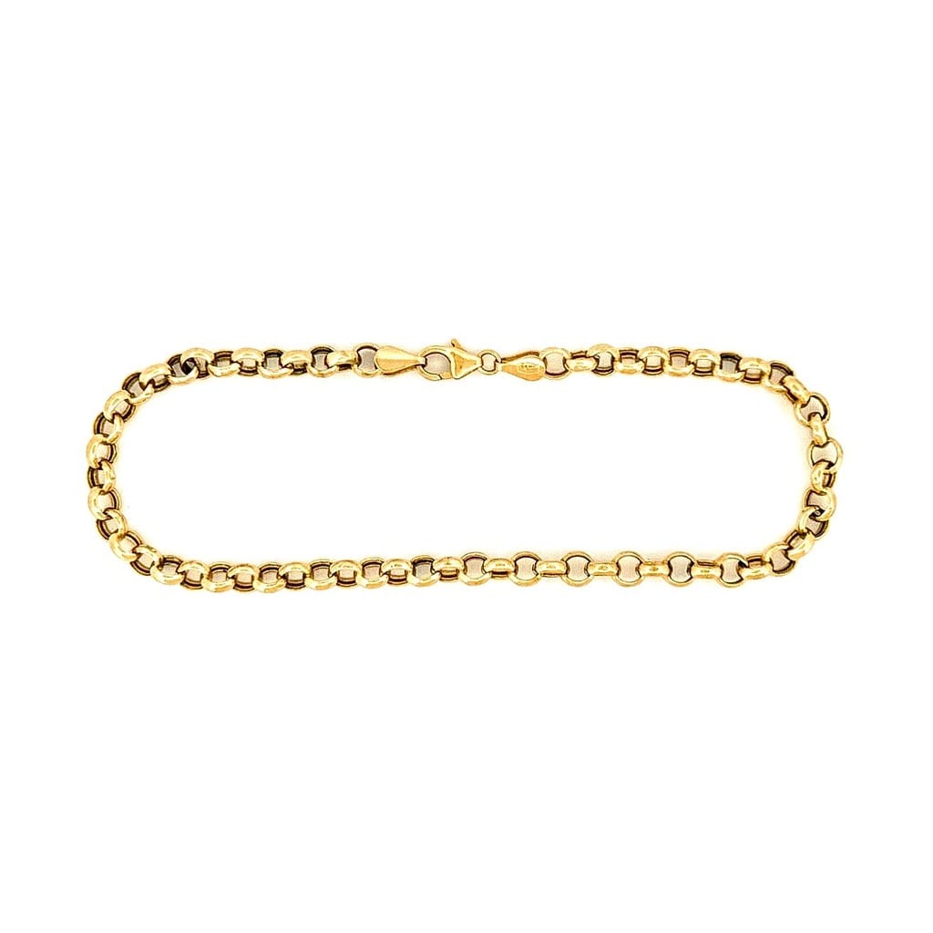 14K Yellow Gold Rolo Bracelet 8.5" 2