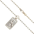 18K White Gold Necklace w/ Dragon Pendant 17" 2