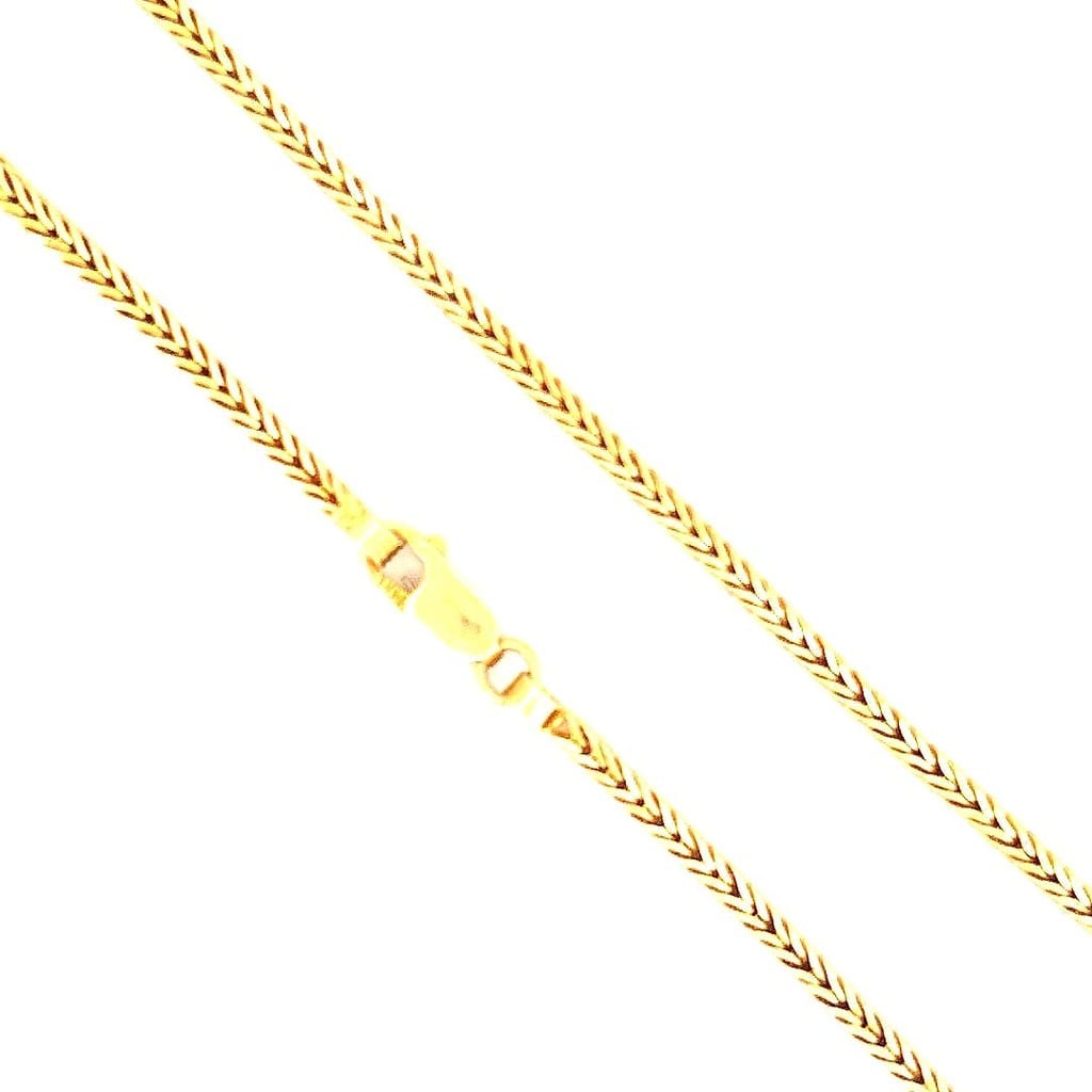 16K Yellow Gold Wheat Chain 23.25 Inches 2