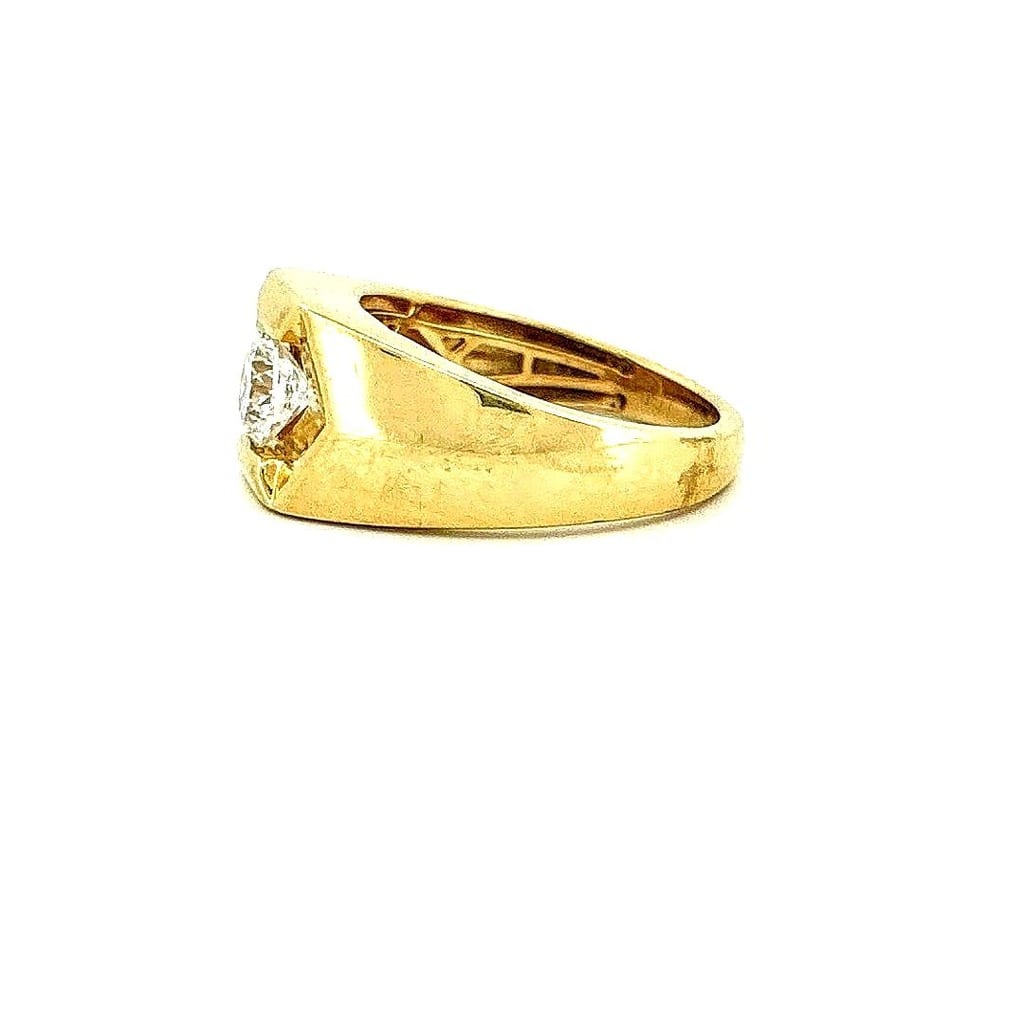 14K Yellow Gold Lab Grown 0.90 ctw Diamond Ring Sz 10 2