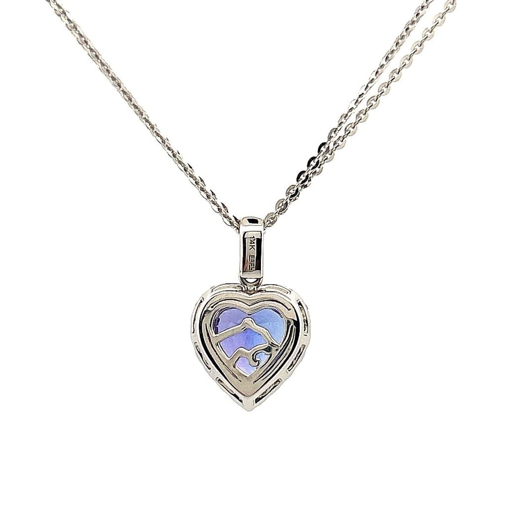 Effy Nahla Siri 14K White Gold Tanzanite and 0.18 ctw Diamond Pendant on Chain 18 in 2