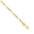 14K Yellow Gold Diamond-Cut Figaro Chain 23.75" 2