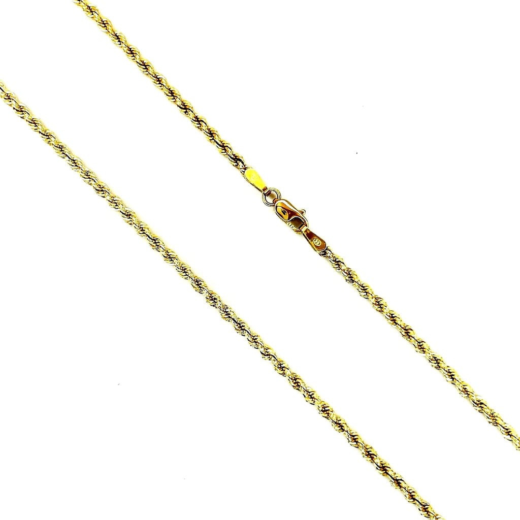 14K Yellow Gold Rope Chain 22" 2
