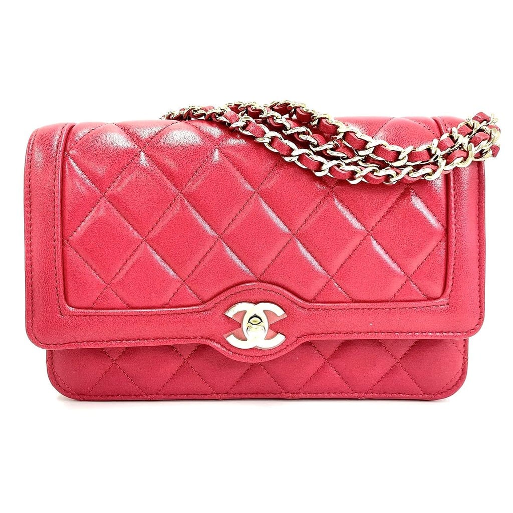 Chanel Hold The Line Lambskin Wallet on Chain  Red with gold-tone hardware Excellent 2