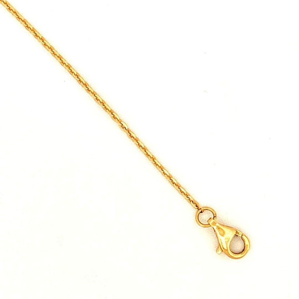 18K Yellow Gold Fancy Chain w/ lock charm 18  in 2