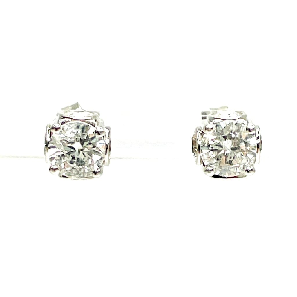 14K White Gold 2.0 ctw Diamond Earrings 2