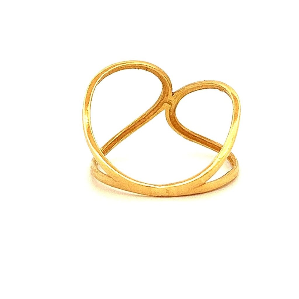 18k Yellow Gold Ring Sz 8 2
