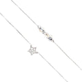 14K White Gold 0.06 ctw Diamond Star Necklace 16" 2