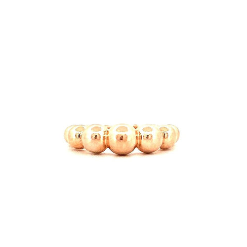 14K Rose Gold Beaded Ring Sz 6.25 2