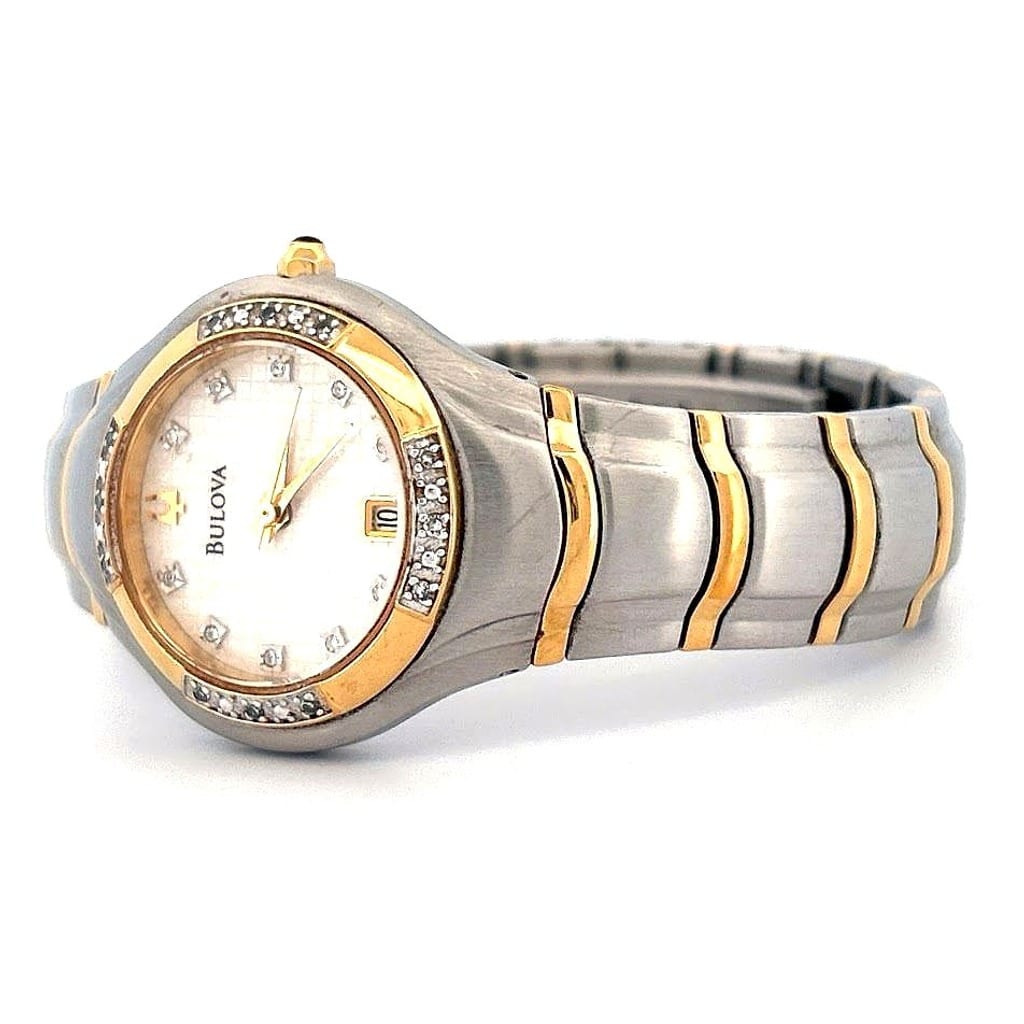 Bulova Women's Diamond Two-Tone Stainless Steel Watch 23mm 98R70-C899150 2