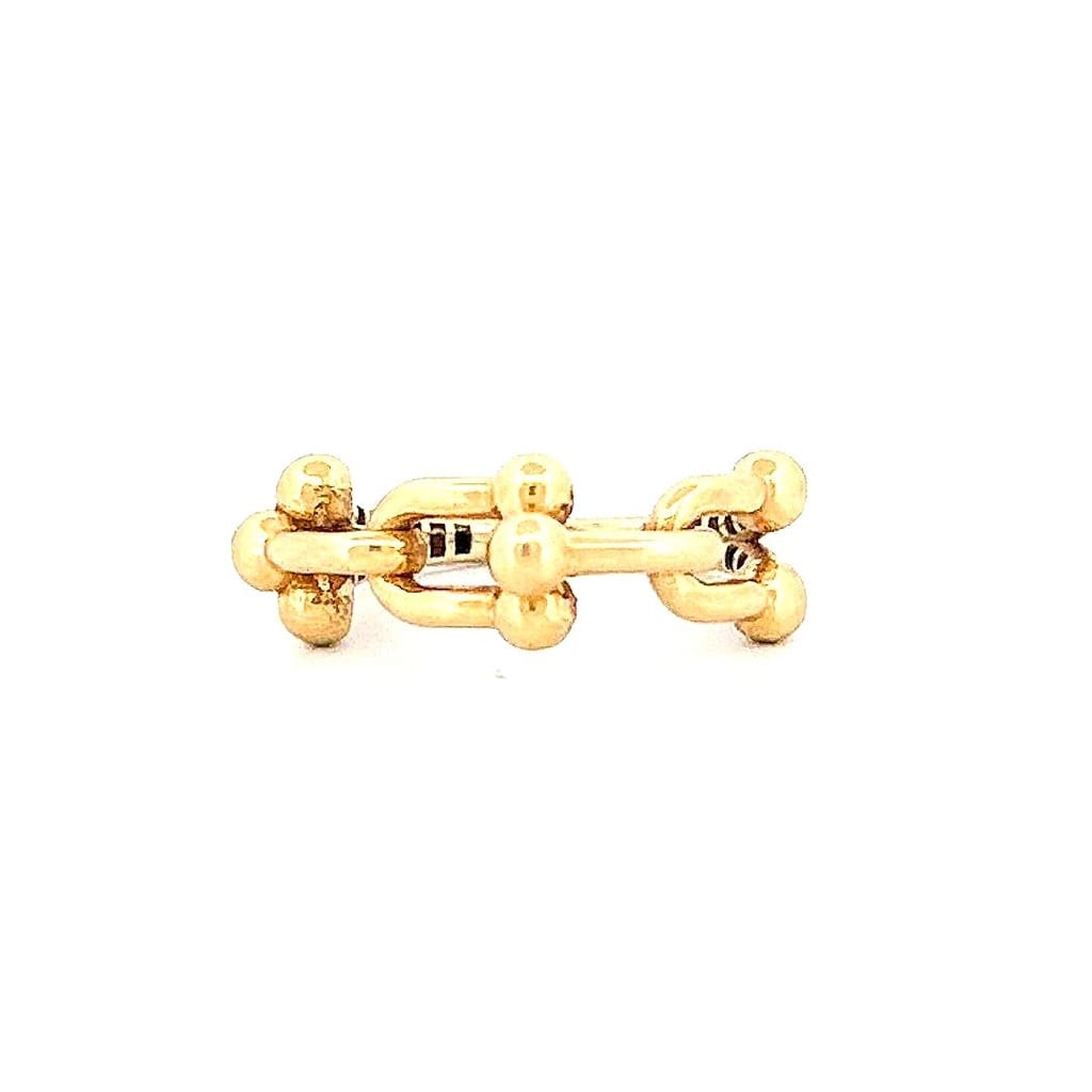 18K Yellow Gold U-Link Ring Sz 6 2