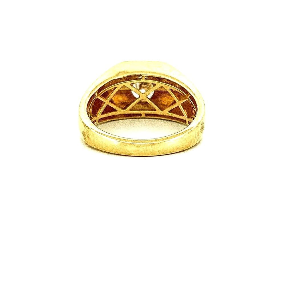 14K Yellow Gold Lab Grown 0.90 ctw Diamond Ring Sz 10 3
