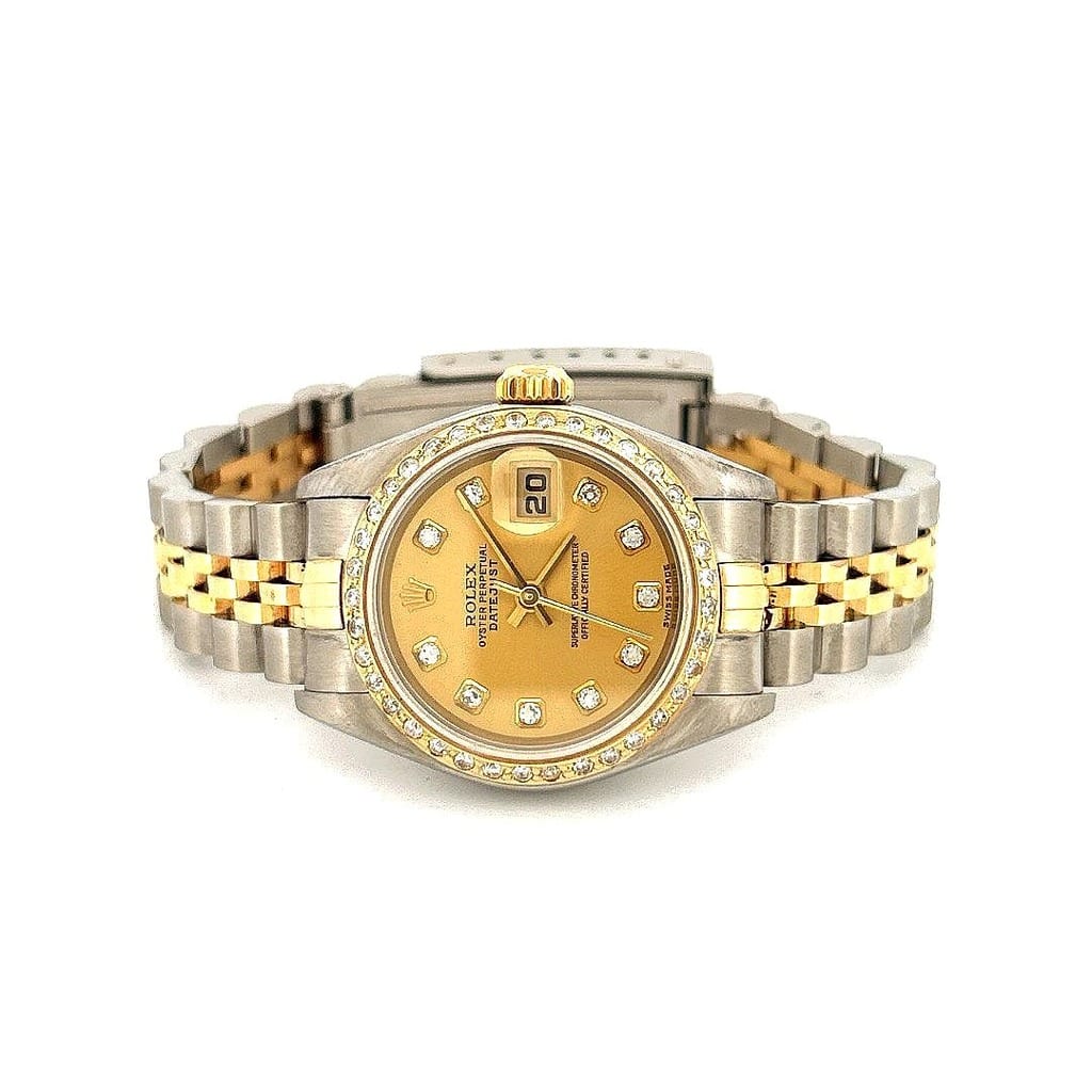 Rolex Ladies Datejust Ref 79173 Champagne T/T with Diamond Bezel 3