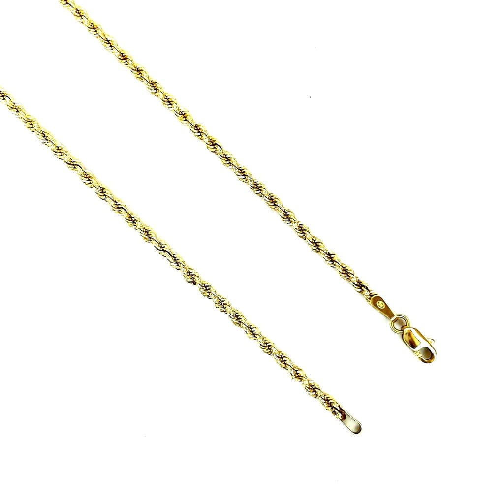 14K Yellow Gold Rope Chain 22" 3