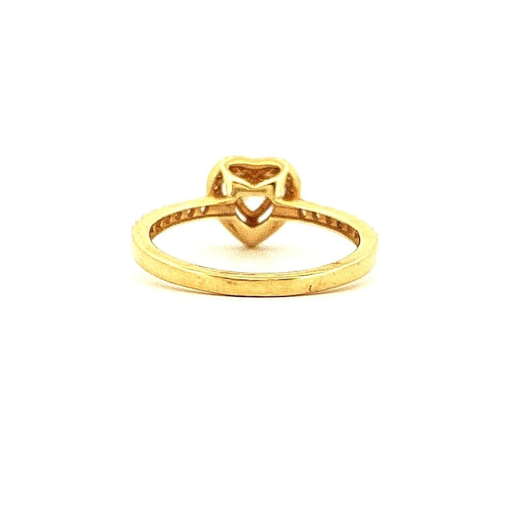 Pandora Elevated Heart 14K Gold-Plated & Cubic Zirconia Ring Sz 6 3