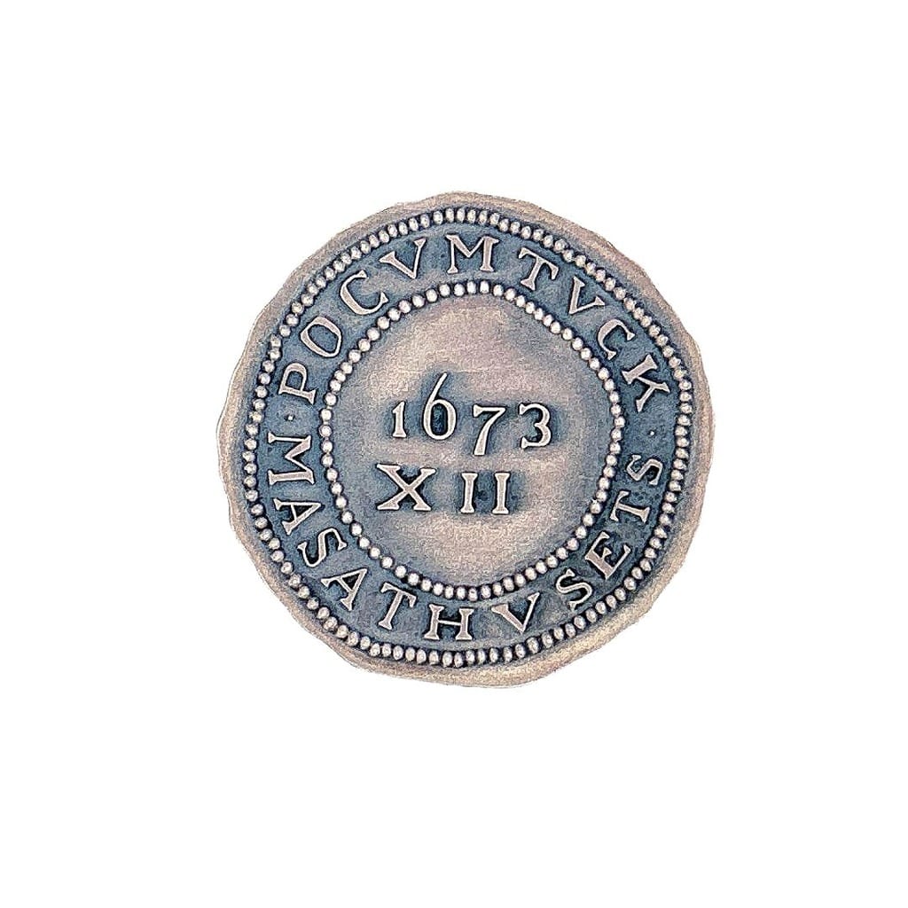 Deerfield Pine Tree Shilling Sterling Silver Coin 2