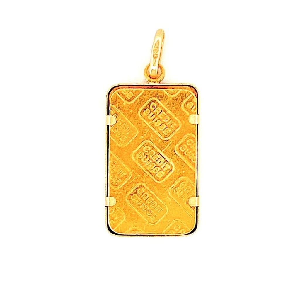 24K Yellow Gold Bar w/ 14K Yellow Gold Bezel 3