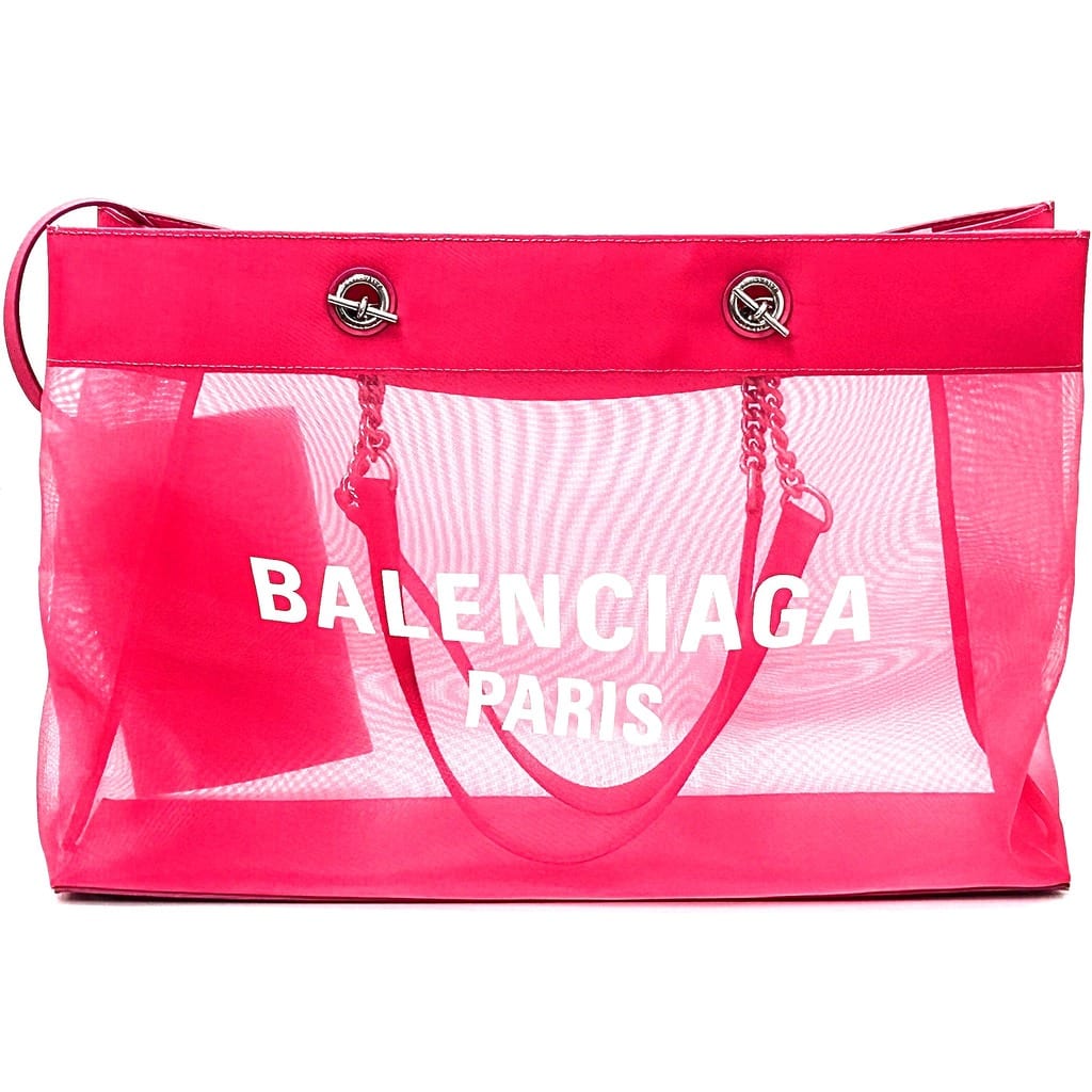Balenciaga Duty Free Large Mesh Tote 2023 Pink 3