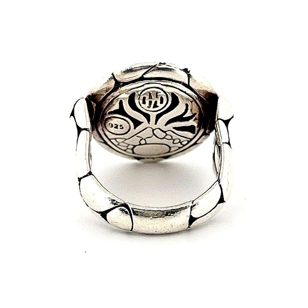 John Hardy Kali Pure Lavafire Black Sapphire Ring Sz 7.25 3