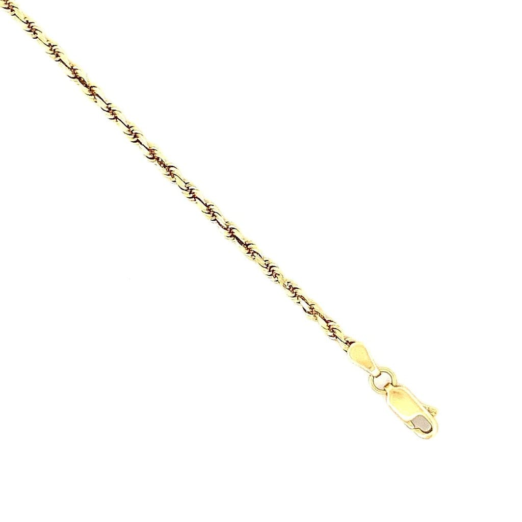 14K Yellow Gold Rope Chain Necklace 2