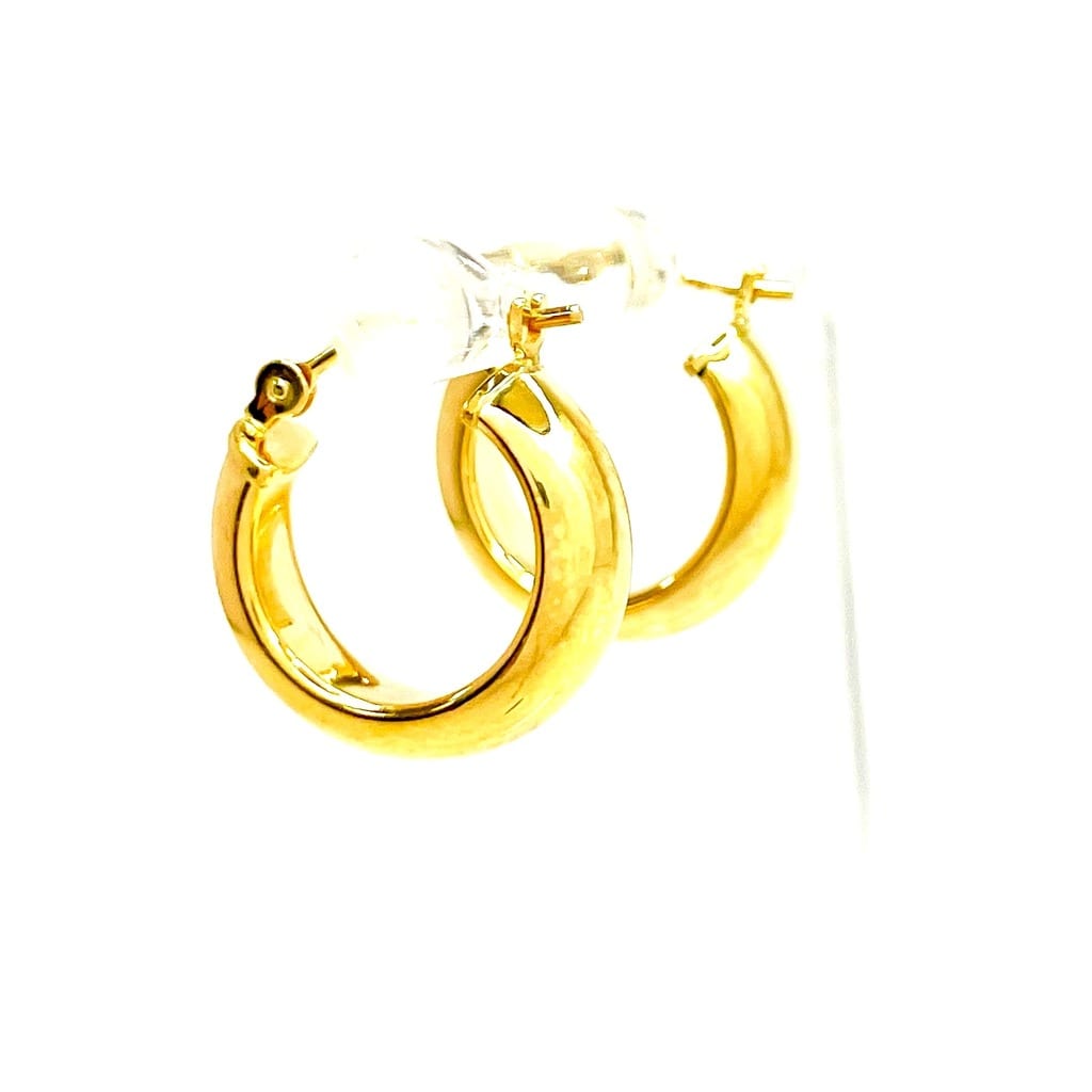 14K Yellow Gold Hoop Earrings 4