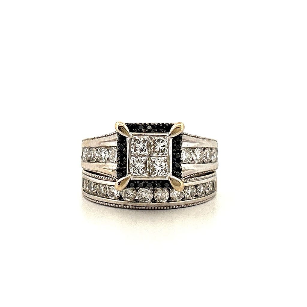 14K White Gold 2.50 ctw Diamond Wedding Set 4