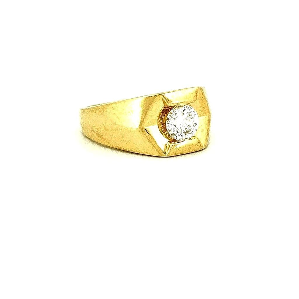 14K Yellow Gold Lab Grown 0.90 ctw Diamond Ring Sz 10 4