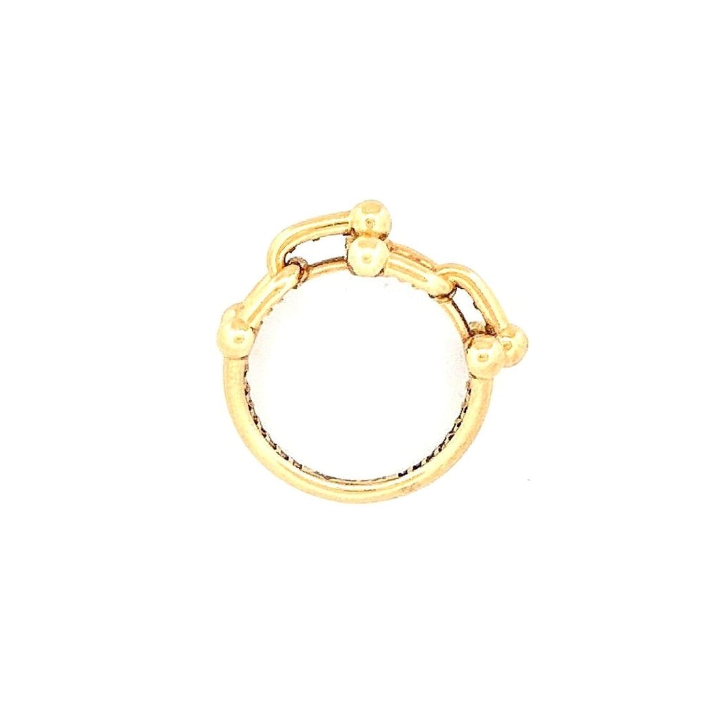 18K Yellow Gold U-Link Ring Sz 6 4