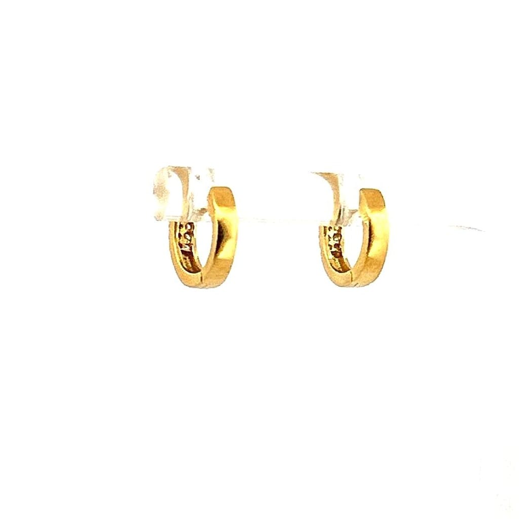 18K Gold Diamond Huggie Earrings 0.10 ctw 4