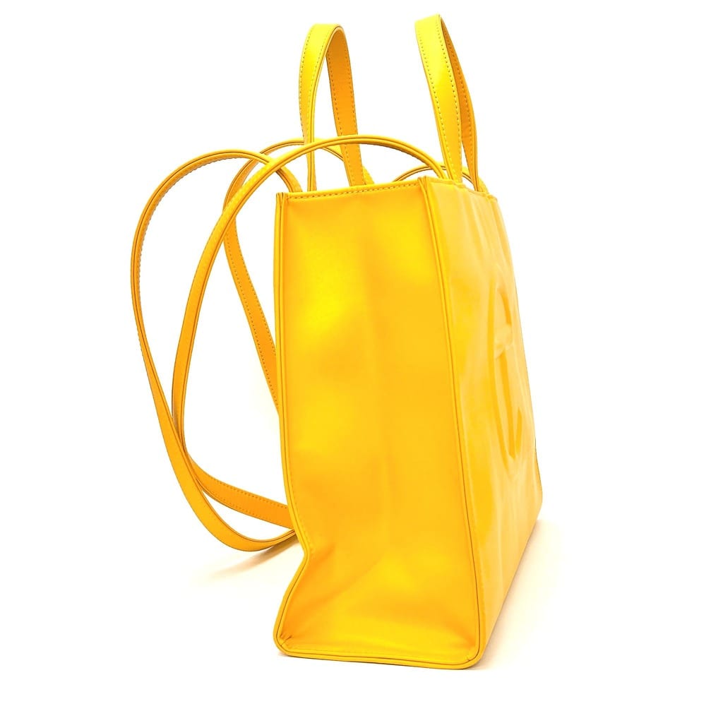 Telfar Medium Vegan Leather Yellow Bag 4