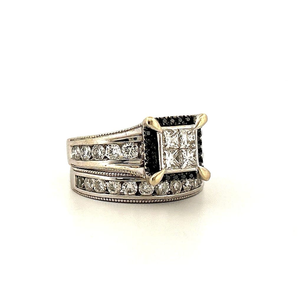 14K White Gold 2.50 ctw Diamond Wedding Set 5